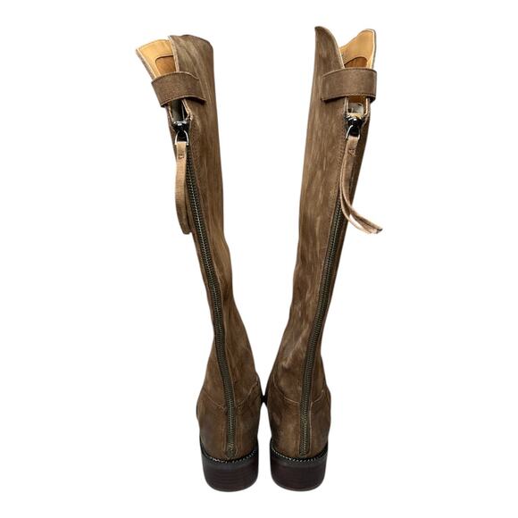 Franco Sarto Brenna Brown Suede Boots Size 8 Wide Calf - Picture 3 of 11